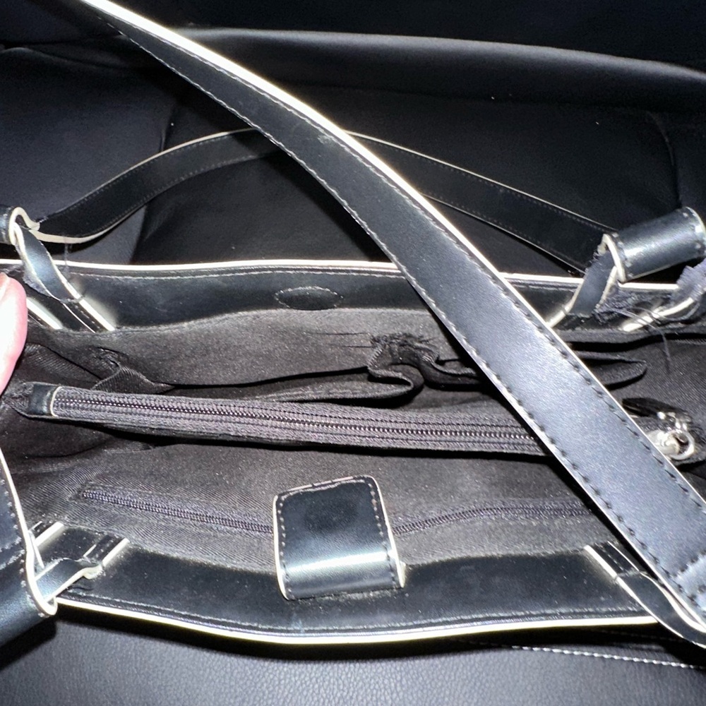 MX Black and White Women's Handbag - Picture 4 of 4